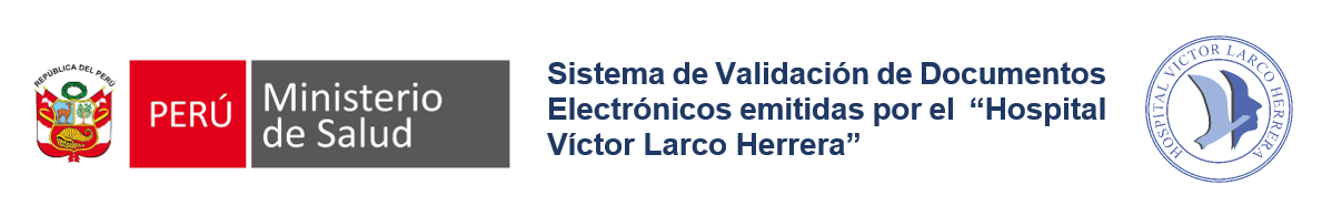 Logos de Ministerio de Salud y Hospital Víctor Larco Herrera